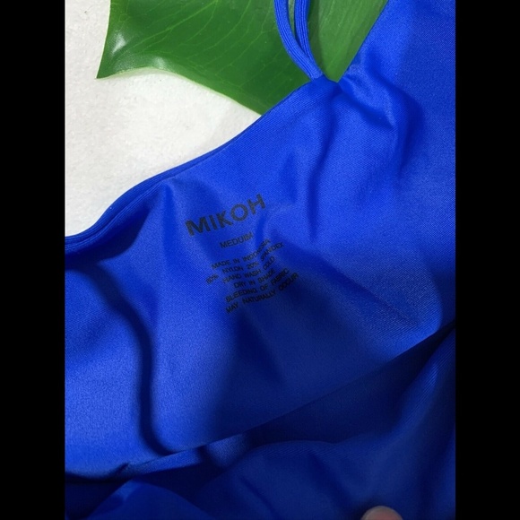 NEW $218‎ Mikoh Blue Iris Pahoa One Piece One shoulder [ SZ Medium ] - Picture 12 of 12